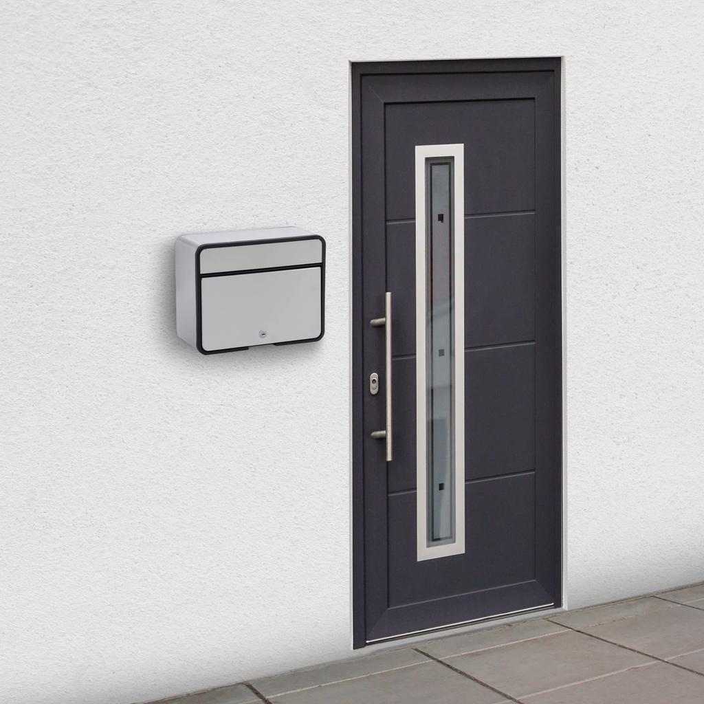 Почтовый ящик Green Life из нержавеющей стали с кулачковым замком, формат A4, Глубина x Высота x Ширина PH-58P Замок, Конверты, 15.0см 30.0см 37.5см