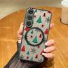 Магнитный Мультяшный Рождественский Чехол Для Magsafe Для Samsung Galaxy S25 S24 Ultra S25 Edge S23 S22 Plus S21 FE A54 A55 A56 5G Funda