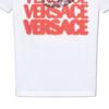 Versace Мужская футболка с принтом букв, облегающая, с круглым вырезом, коротким рукавом, топ, Белый 1013302-1A12439-2W580