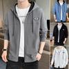 New Coat Men Ins Spring and Autumn Easy To Take Sports Leisure Brand Hooded Loose Zipper Cardigan Hoodie