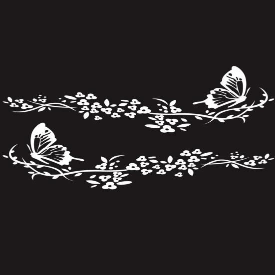 2 шт. изысканный узор автомобиля забавная наклейка внешний стиль декоративный без остатка деликатное качество изготовления