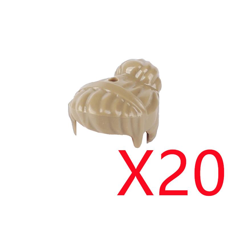 MOC Городские строительные блоки Части тела фигурок Креативные аксессуары Длинные волосы Коричневые Черные Золотые Мини-кирпичики Совместимая игрушка Подарок k030