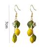 Персонализированные серьги-лимоны с длинной кисточкой, летние фруктовые серьги-подвески, универсальные богемные украшения, подарок для женщин