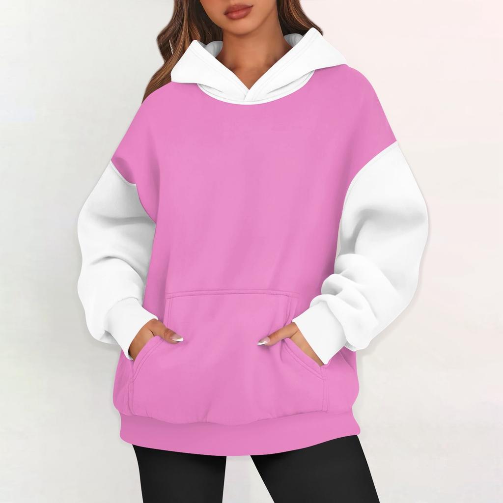 Womens Oversized Sweatshirts Fleece Hoodies Long Sleeve Pullover Outfits With Pocket