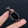 Tree Of Life Black Eye Obsidian Pendant Handmade Gemstone Jewelry, 999 Copper Wire Wrapped Pendant Design Jewelry Pendant