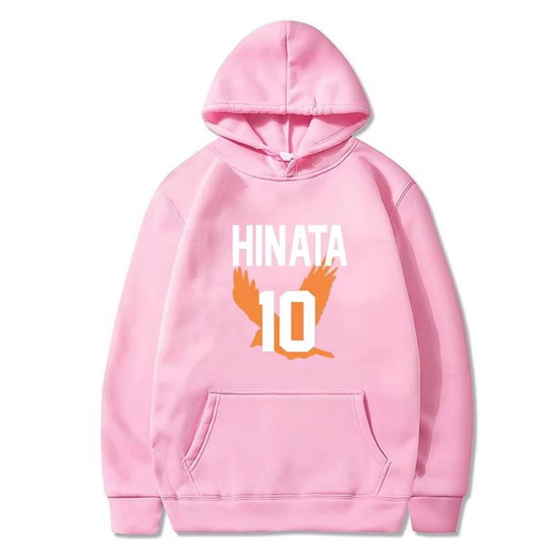 Одежда из аниме Haikyuu Хинаты Графический принт Худи Мужские Женские Свободные Повседневные Худи Удобная Толстовка Харадзюку Уличная одежда