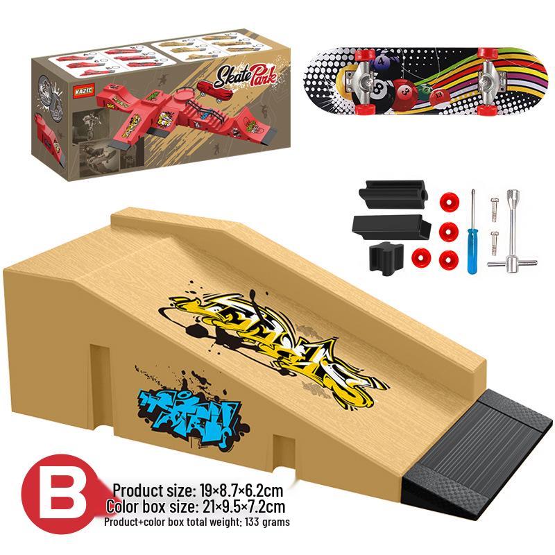 Мини-набор реквизита для фингерборд-парка: Креативная игрушка-рампа с изгибом