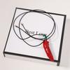 Multipurpose Spicy Peppers Pendant Necklace Sturdy Resin Crafted Portable Fashion Accessory for Trendy Women Ladies