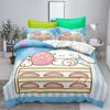 Home Textile Three-Piece Big-Eared Dog Cartoon Digital Printing Quilt Pillowcase Bedding
