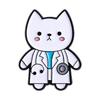 Милые котики-доктор Эмалевые значки Мультяшный котенок в халате и со стетоскопом Брошь ветеринара Значок на лацкан Ювелирные изделия Подарки