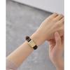 Citizen Q&Q Falcon QA69-103 Women's Analog Watch, Gold, Square Face, Leather Band, Water Resistant