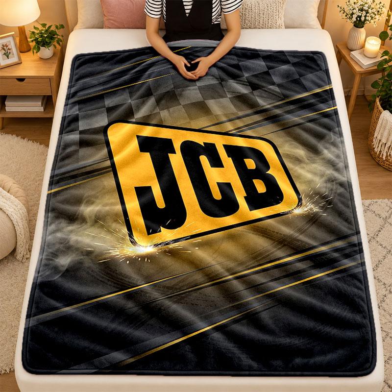 Flannel BlanketJCB Warm Soft Throw Blanket for Indoor Sofa Bed Living Room Use