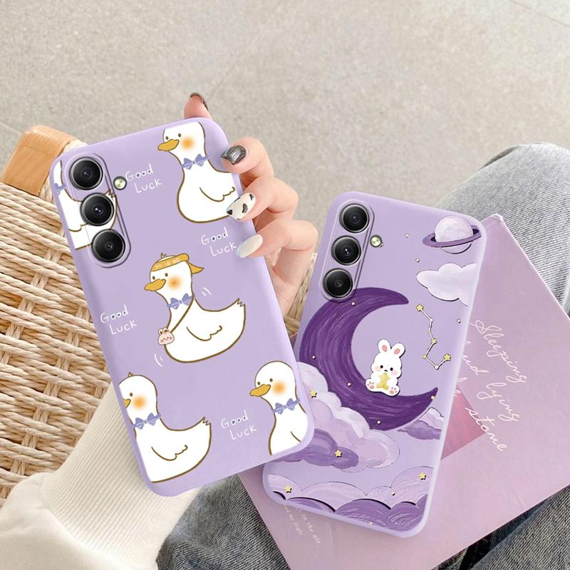 Мягкий силиконовый чехол Flower Animal для Xiaomi Redmi Note 13 Pro 13C 14 Samsung A35 A55 M35 S24 Huawei Honor 200 iPhone Camera Защитный противоударный чехол