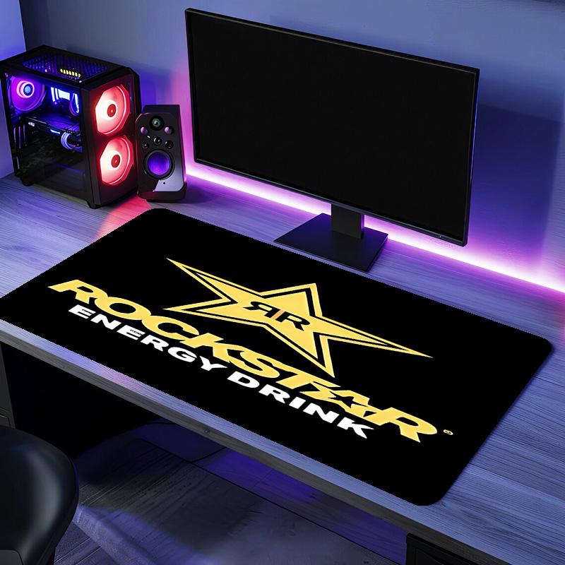 Коврик для мыши Rockstar Energy - Нескользящая резиновая основа, Гладкая поверхность для работы, игр, офиса и домашнего использования, Настольный коврик для мыши
