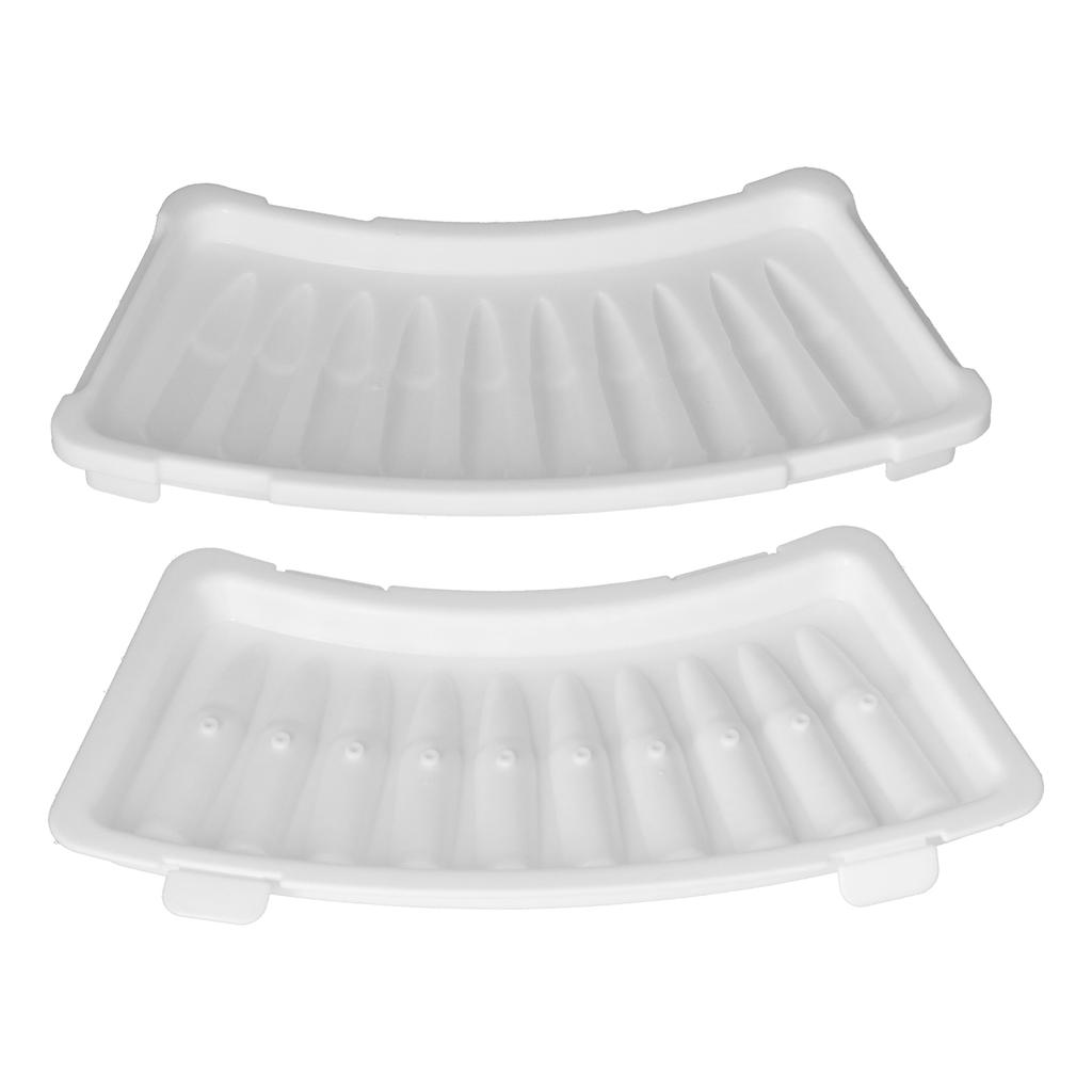 2Pcs Innovative Shaped Ice Tray with Lid White Multifunctional Ice Maker Mold for Home Summer