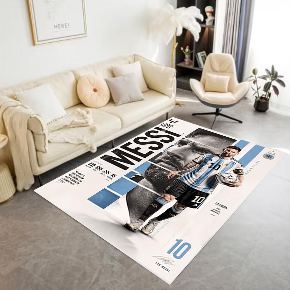 Football Player Action Floor Rug Office Rug Design for Game Room Bedrooms Dormitory Foyer Antislip Carpet Anime Office Decor Birthday/Christmas Gift