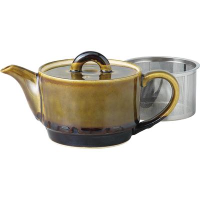 Кастрюля Хасамияки из нержавеющей стали орехового цвета с чаем емкостью 300 мл, произведена в Японии 13833 (супер фильтр) ок.