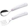 Stainless Steel Spoon and Fork Set for Kids, Baby Food, Shinapushu Design, for Boys and Girls, SFBS1-A