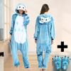 Unisex Women Men Adult Kigurumi Pajamas Set Unicorn Owls Animal Sleepsuit Winter Warm Sleepwear Onesie Kangaroos Costume Halloween
