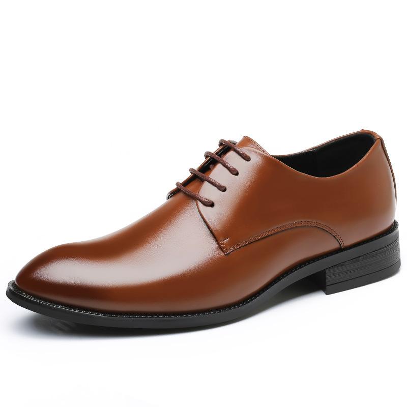 Men Breathable Leather Shoes Formal Business Shoes Pointed Toe Lace Up Wedding Shoes Men Large Size Amazon Shoes for Men