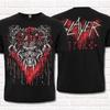 Черная футболка Slayer World Painted Blood 2009 Трэш-метал Хэви-метал Футболки Топы Унисекс Хлопок Короткий рукав Уличный стиль