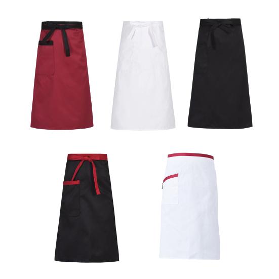 Полуфартук Водонепроницаемый поварской фартук с карманами для мужчин и женщин Регулируемый масляно-пятностойкий