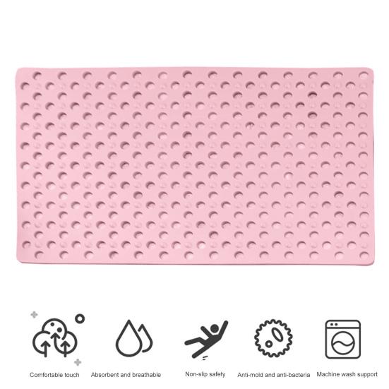Bath Tub Shower Mat with Suction Cups Non-Slip Large Drainage Holes Design Wear Resistant