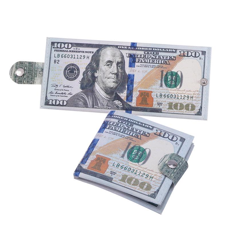 16 стилей, мужской кошелек, ультратонкий кошелек Billeteras Para Hombr, короткий кошелек с рисунком банкнот, унисекс, кошелек для монет, кошелек для женщин