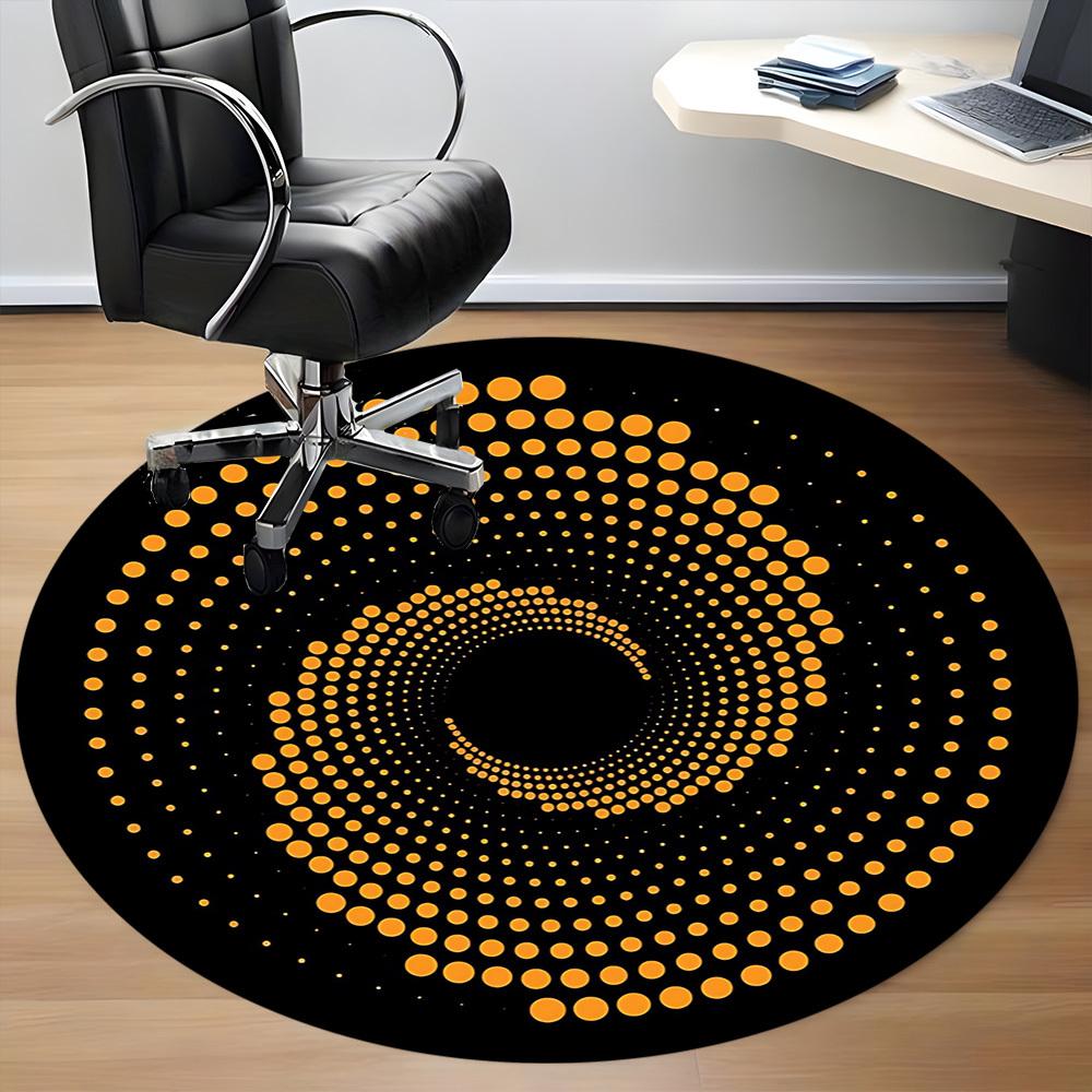 1 шт. Круглый ковер Vortex Dots для офиса, комнатный коврик, подходит для офиса, под офисные стулья, спальни, гостиной, домашнего декора, декора комнаты