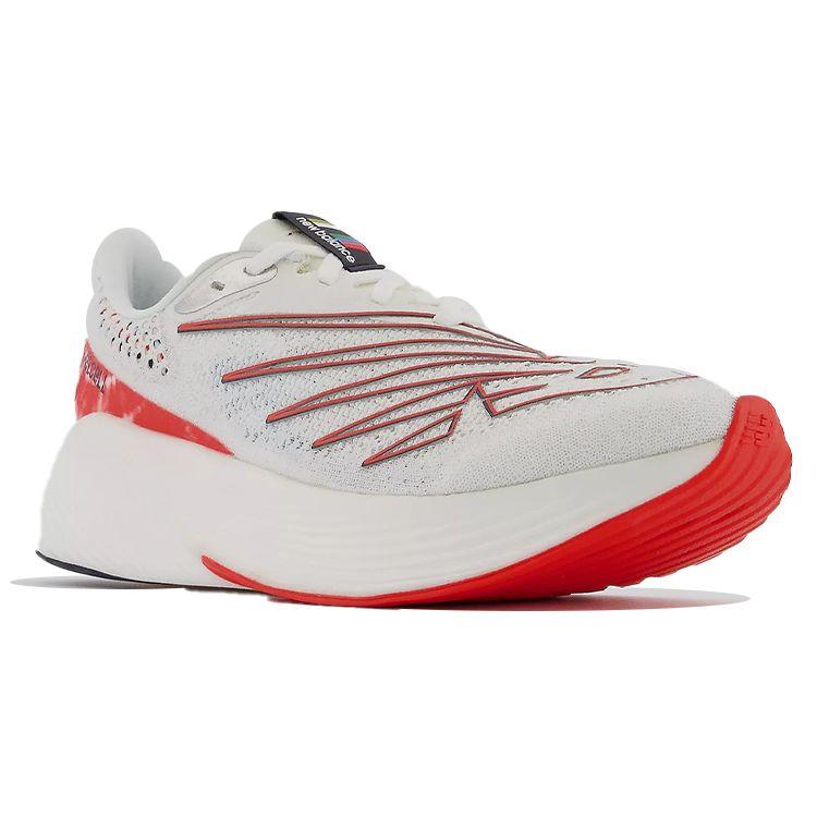 New Balance FuelCell RC Elite v2 White Neo Flame Women's Racing Running Shoes WRCELZ2
