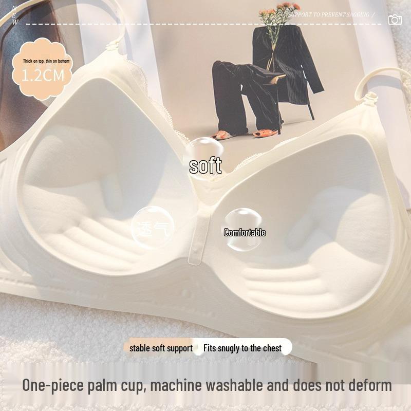 Women's Seamless Push-Up Bra - Invisible Support, Cross Halter, Thin Straps, Wireless, Small Chest Enhancement