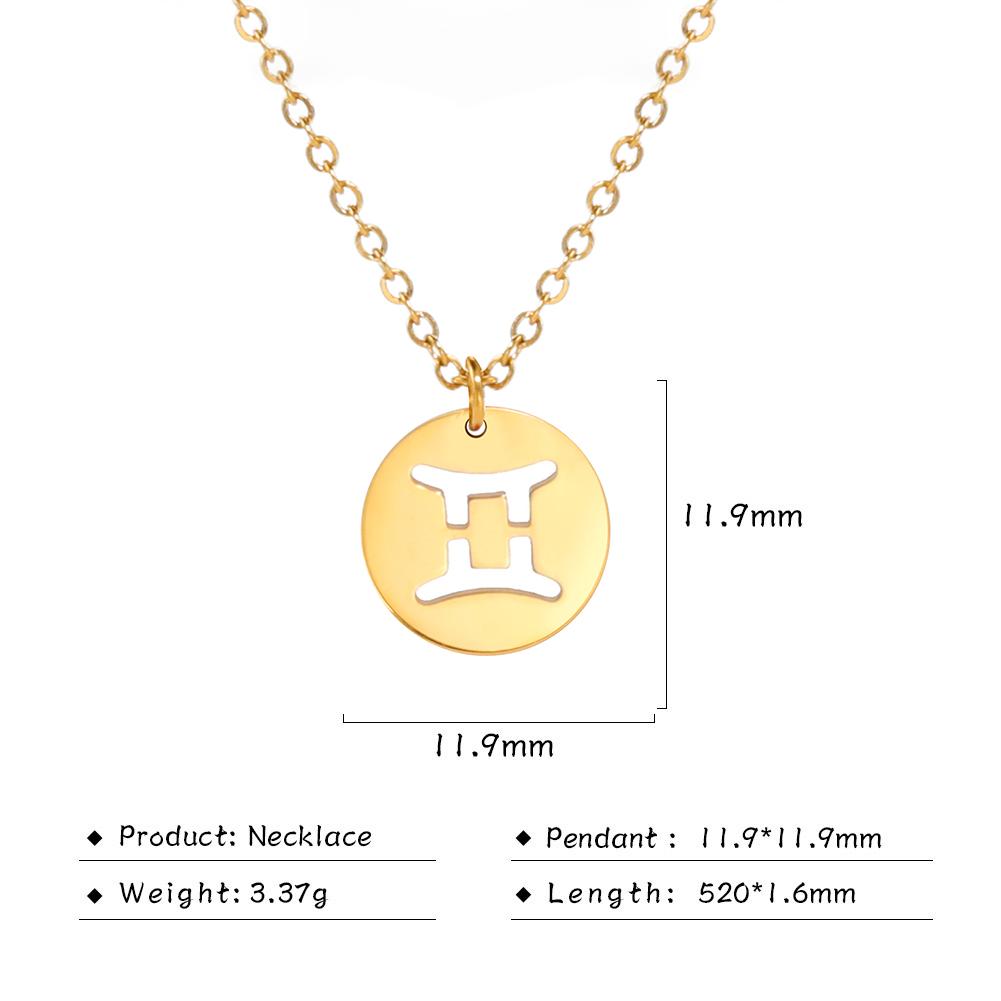 Ожерелья из нержавеющей стали со знаком зодиака, 12 колье-подвески в виде созвездия, Овен, Весы, Лев, колье, подарок на день рождения