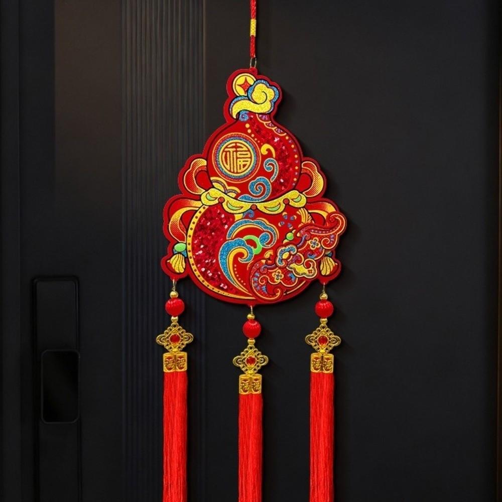 Red Gourd Wall Hanging Decor FU Character Lucky Pendant Chinese New Year Ornament  Holiday Ornament