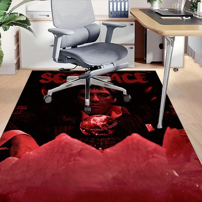 1 шт. Коврик для офисного кресла Scarface, Мягкий, Удобный, Всесезонный, Идеально подходит для дома, спальни или офисного декора, Идеальный подарок для
