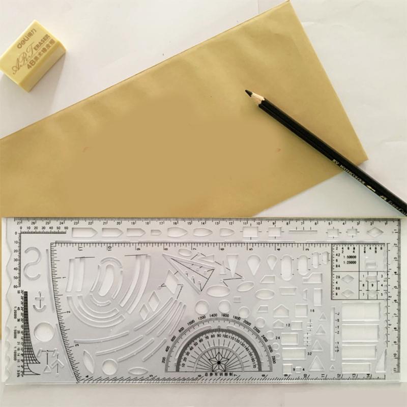 NATO Drawing Template Military Map Marking Drafting Stencil Designing Template Measuring Ruler Military Maps with Guide