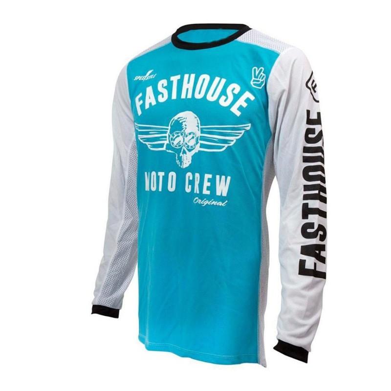 FASTHOUSE Mens Cycling Jersey Long Sleeve Quick Dry Mountain Bike Shirt Outdoor Offroad Riding