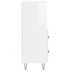 Sideboard High Gloss White 34.5 x 34 x 90 cm Engineered Wood