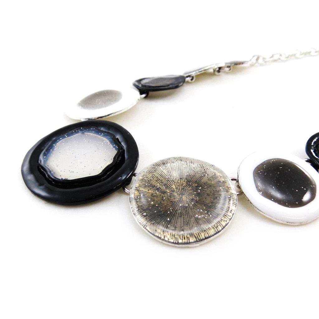 NOA [I9971] - Дизайнерское колье «Бора-Бора» черно-серый