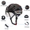Mountain Bike Helmet Cycling Helmets with Detachable Magnetic Goggles and Rear Light