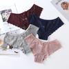 2023 Sexy Panties for Woman Mid Waist Breathable Female Panty Lace Hollow Transparent Briefs Underwear Women M-XXL