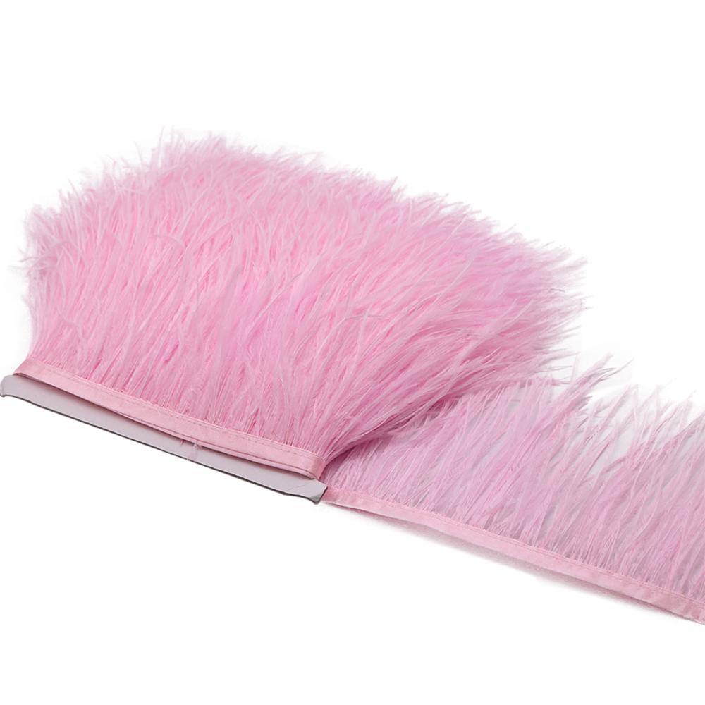 Feather1M Натуральное Пушистое Оперение Страуса Отделка Белое Черное Перо Страуса для DIY Поделок Лента Свадебное платье Шитье Одежда Декор 8-10см