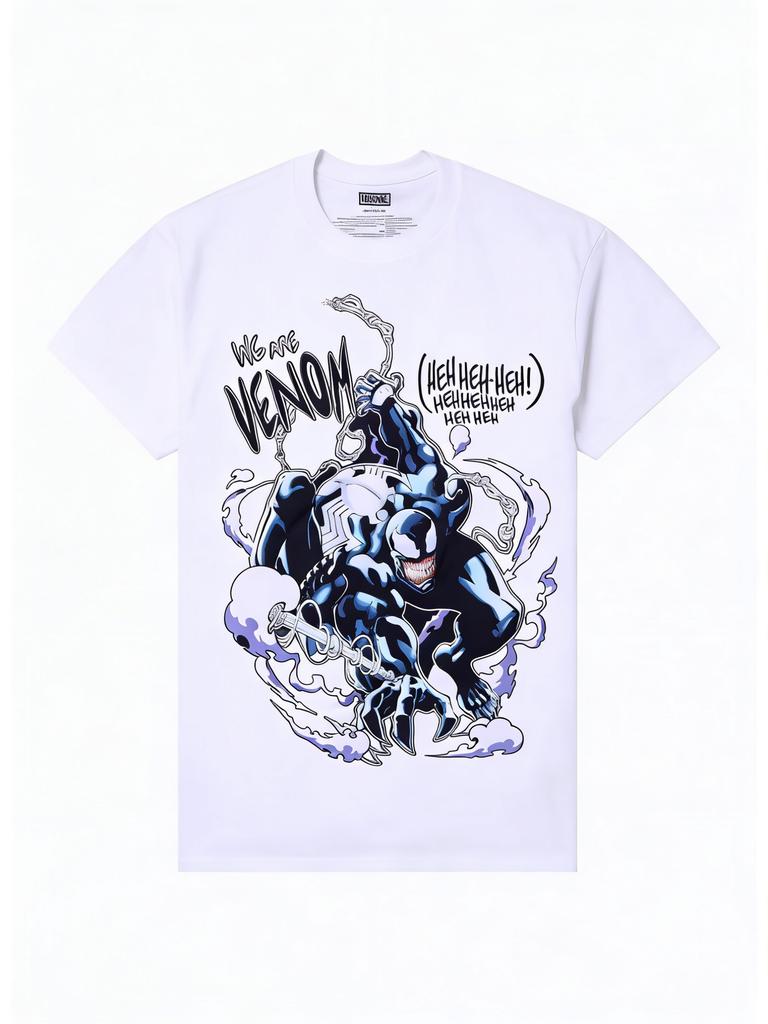 Marvel 2026 New Marvel Venom We Are Venom Graphics High Quality Unisexs and Womens Short Sleeve Plus Size Casual TShirts