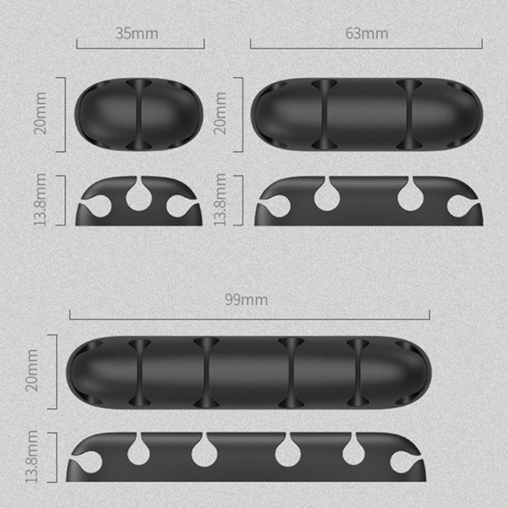 Силиконовый органайзер для кабелей с 3/4/6/8 отверстиями, зажимы для укладки проводов, USB-устройство для намотки кабеля, офис