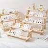 Подставка для украшений из массива дерева, ступенчатая подставка, подставка для хранения карточек, подставка для демонстрации украшений, подставка для демонстрации маленьких статуэток, подставка для демонстрации маленьких кукол
