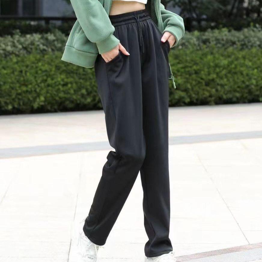 [Windproof Pants] Male and Female Couples Velvet Cold-proof and Anti-fouling Autumn and Winter Thickened Warm Sports Casual Cold Pants