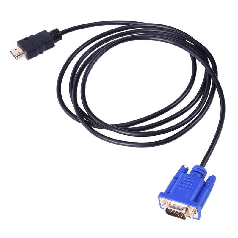 1.8 M Adapter Cable HDMI-compatible Male To VGA 1080P Male HDTV with Audio Adapter Cable HDMI-compatible TO VGA Cable (1/2PCS)