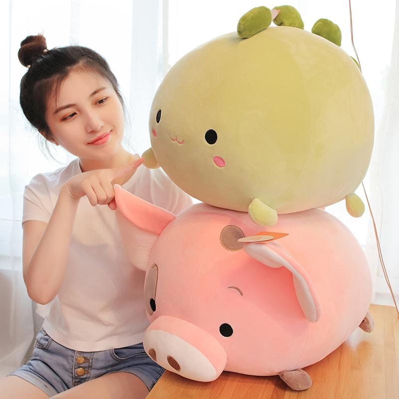 Animal Sweet Fat Fat Dinosaur Pig Shiba Inu Dog Plush Toy Soft Cartoon Elephant Stuffed Doll Baby Pillow Gift 35/45cm