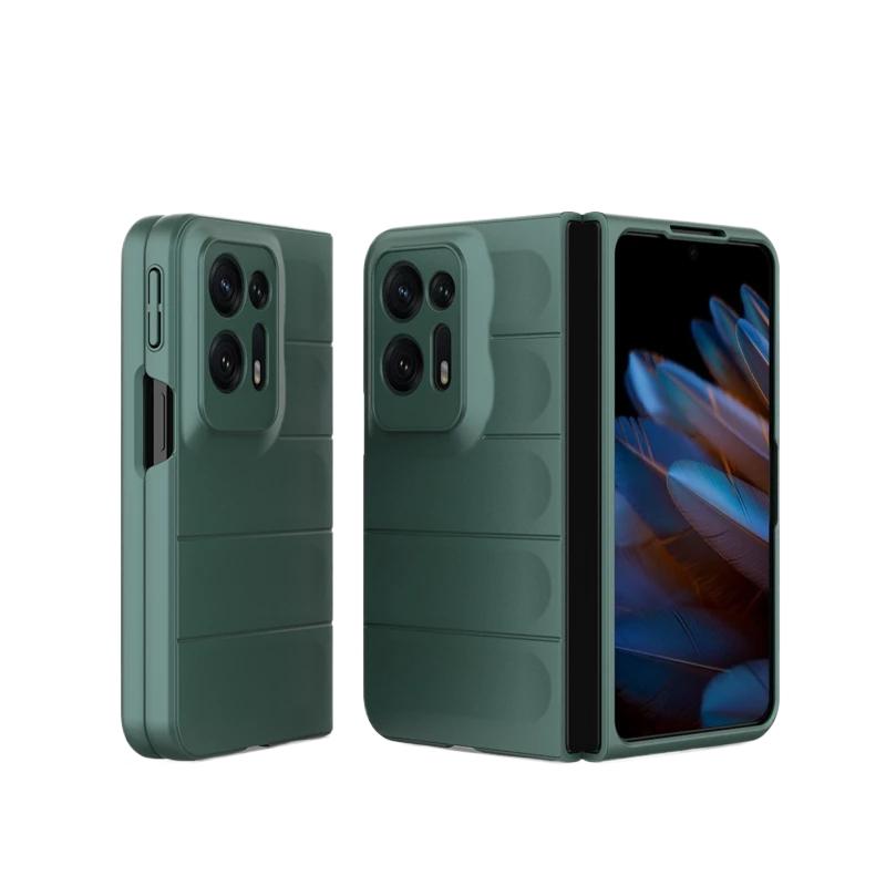Чехол для OPPO Find N2 5G Global Задняя крышка Чехол для телефона Жидкий силикон Противоударный Броня Чехлы для Find N2 Flip Funda Coque