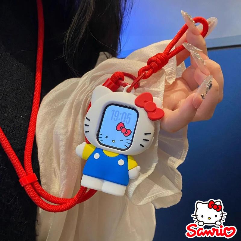 Милый 3D Мультяшный Защитный Чехол-Ремешок Hello Kitty Силиконовый Чехол Для Часов Серии 11 10 9 8 7 6 5 4 3 2 Se Защитная Крышка