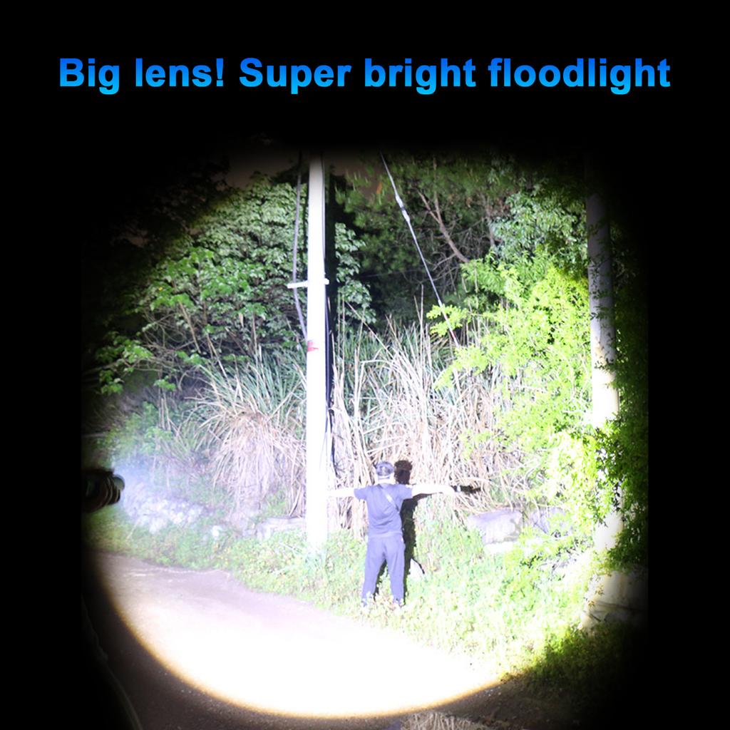 Outdoor Waterproof Handheld Flashlight Super Bright Flash Light Adjustable Focus Floodlight